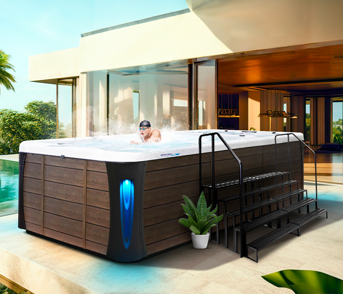 Calspas hot tub being used in a family setting - Hayward